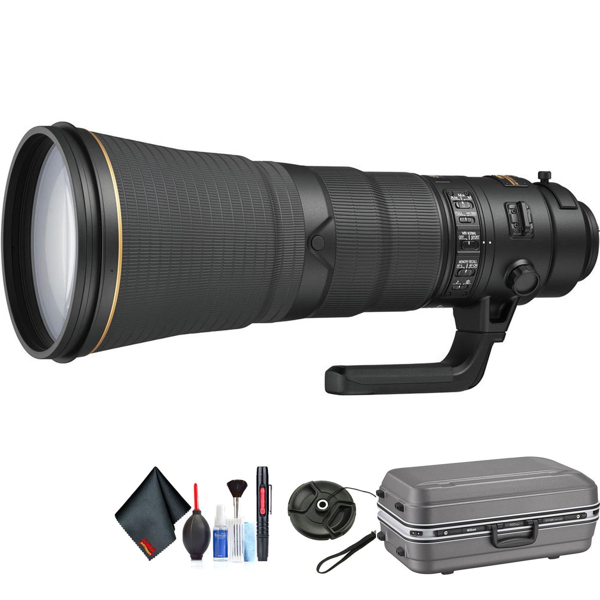 Nikon AF-S NIKKOR 600mm f/4E FL ED VR Lens for Nikon F Mount + Accessories International Model with 2 Year Warranty
