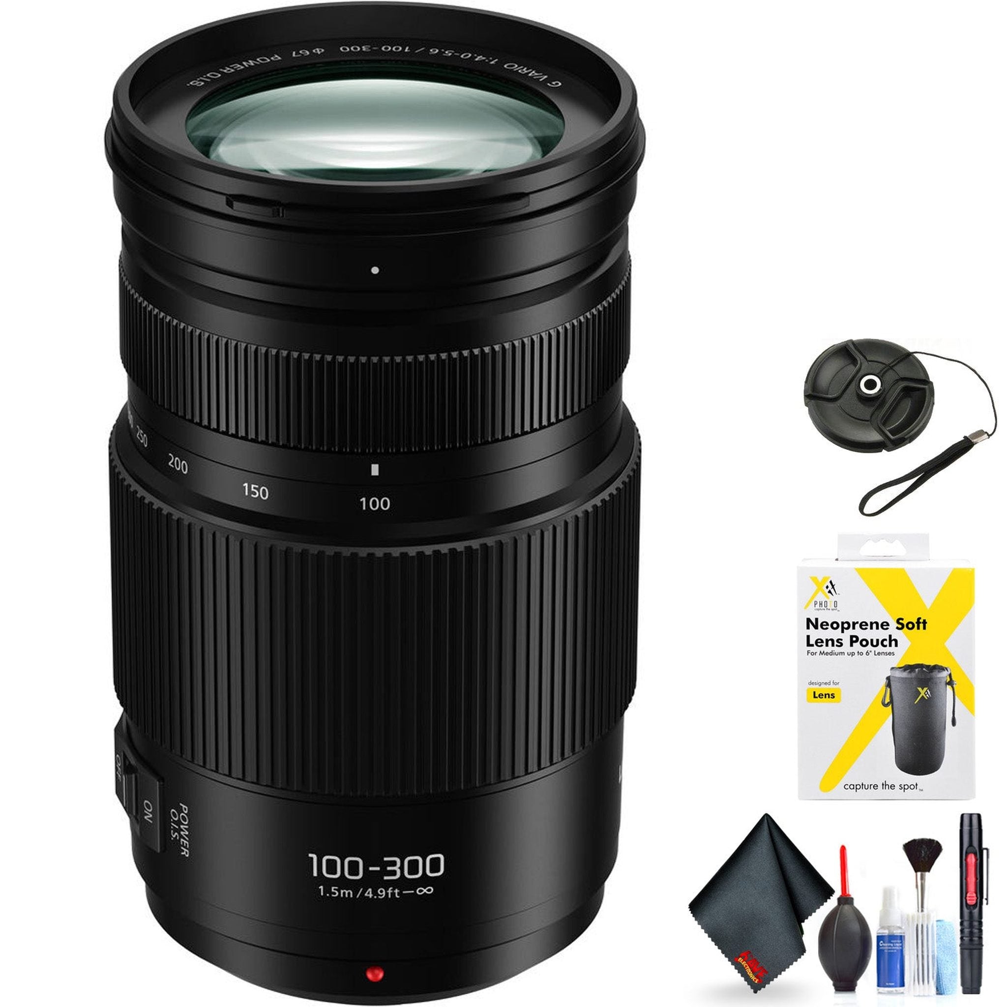 Panasonic Lumix G Vario 35-100mm f/4-5.6 ASPH. MEGA O.I.S. Lens for Micro Four Thirds Mount + Accessories International