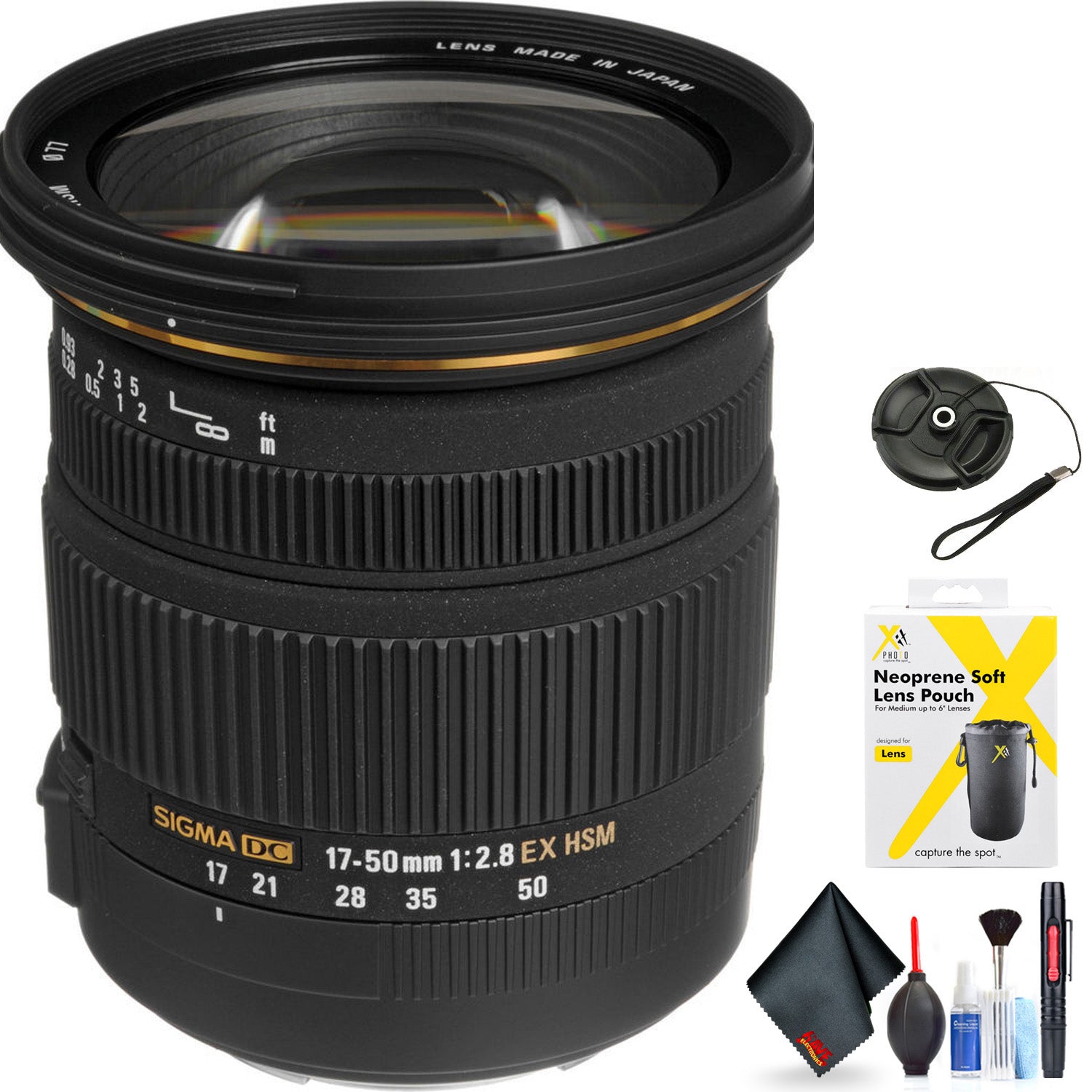 Sigma 17-50mm f/2.8 EX DC OS HSM Zoom Lens for Canon DSLRs with APS-C Sensors for Canon EF Mount + Accessories Internat