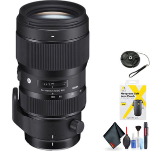 Sigma 50-100mm f/1.8 DC HSM Art Lens for Nikon F for Nikon F Mount + Accessories International Model with 2 Year Warran