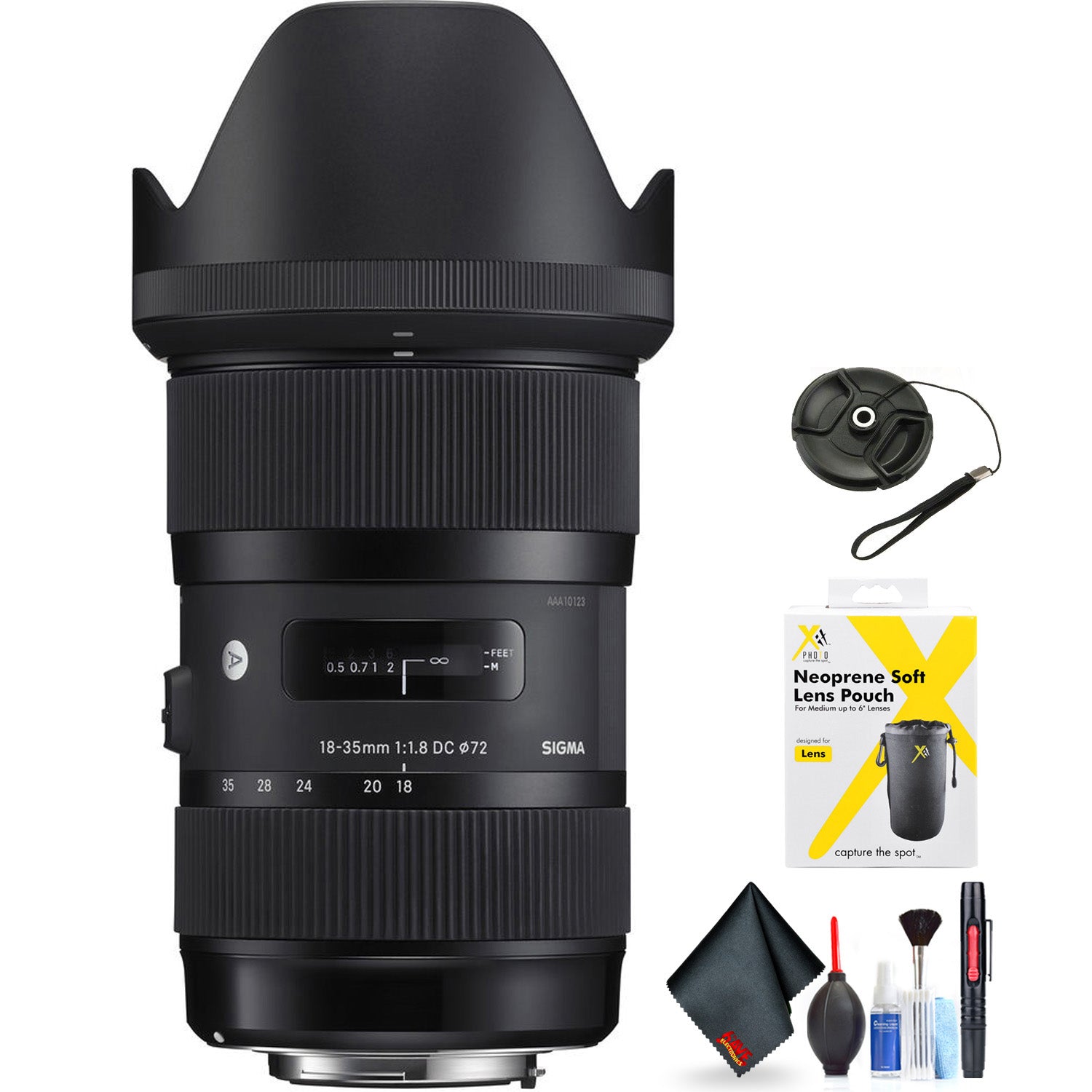 Sigma 18-35mm f/1.8 DC HSM Art Lens for Nikon F Mount + Accessories (International Model with 2 Year Warranty)