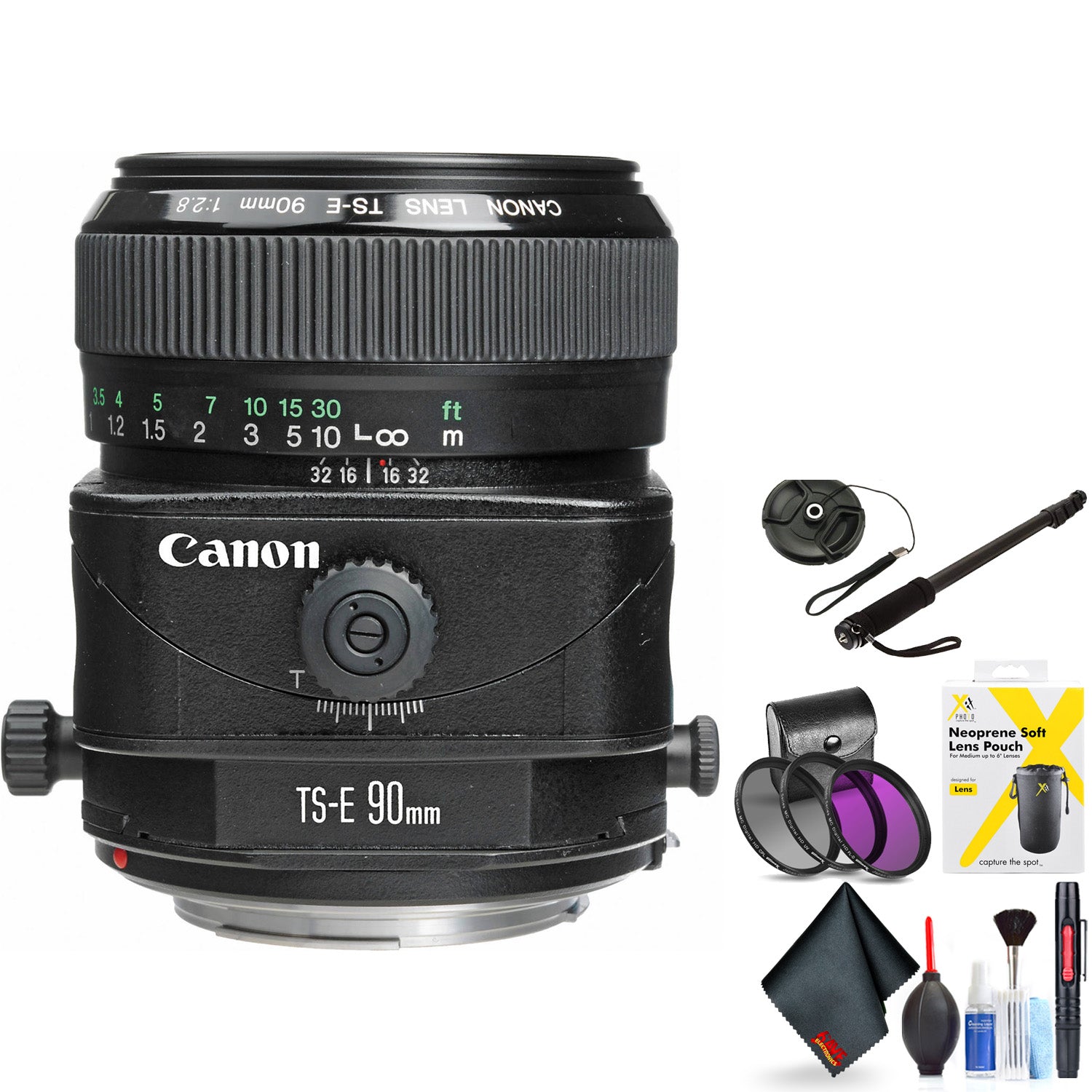 Canon Ts-E 90mm F/2.8 Tilt-Shift Lens for Canon 6D, 5D Mark IV, 5D Mark III, 5D Mark II, 6D Mark II, 5Dsr, 5Ds, 1Dx, 1Dx