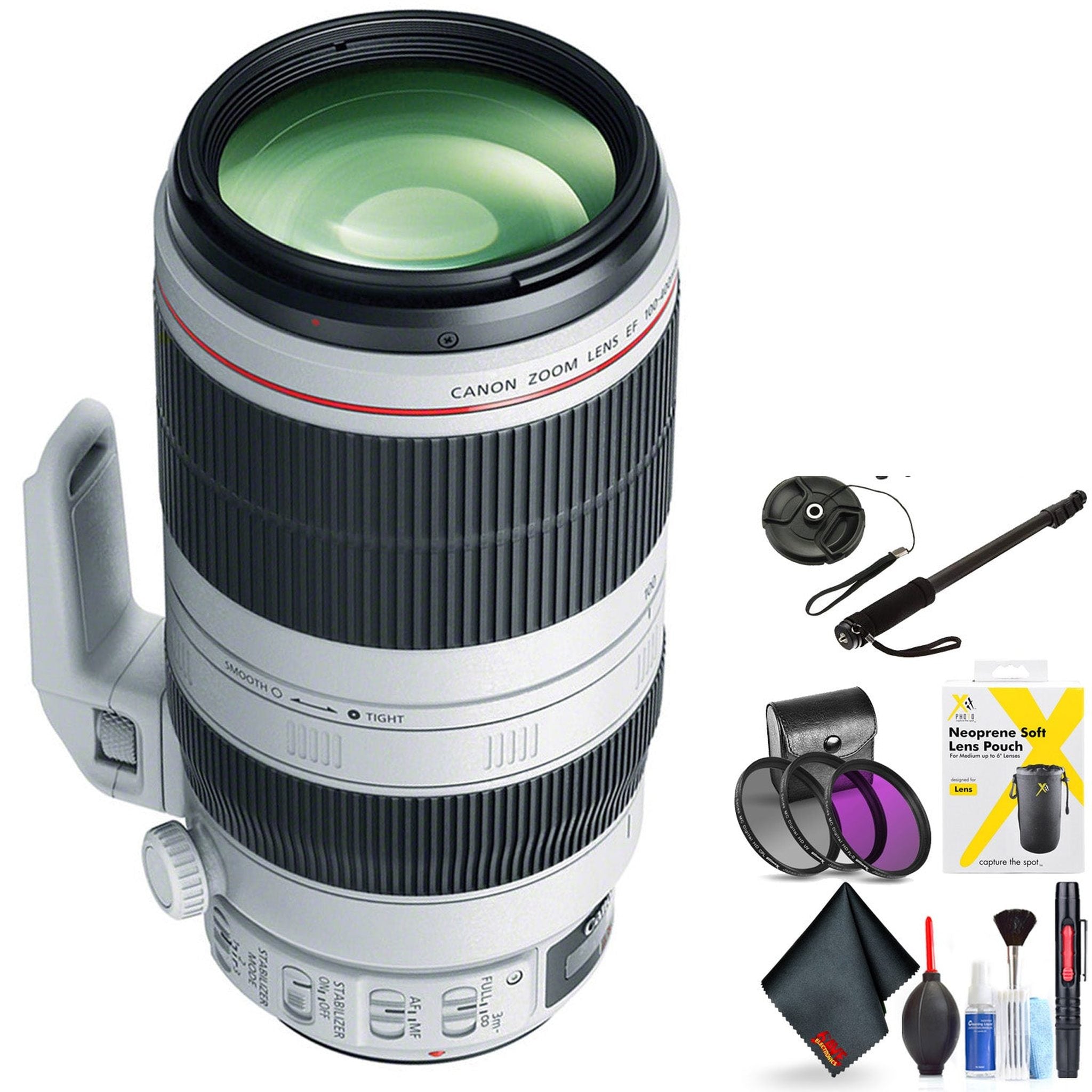 Canon EF 100-400mm F/4.5-5.6L is Ii USM Lens for 6D, 5D Mark IV, 5D Mark III, 5D Mark II, 6D Mark II, 5Dsr, 5Ds, 1Dx, 1D - Used Canon