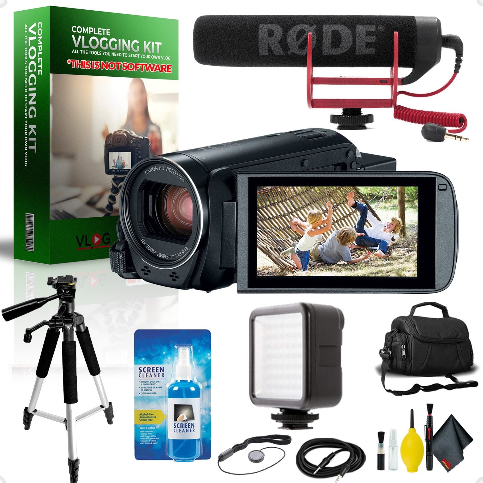 Canon VIXIA HF R800 Black Complete Vlogging Equipment Kit