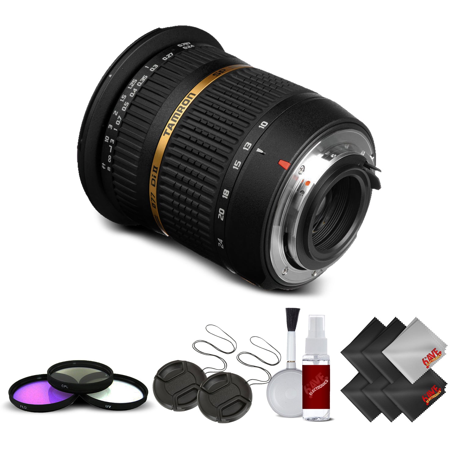 Tamron SP AF 10-24mm f / 3.5-4.5 DI II Lens For Pentax International Version (No Warranty) Base Bundle