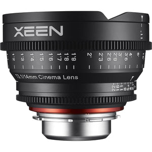 Rokinon Xeen 14mm T3.1 Lens for Canon EF Mount With Professional Lens Backpack and Accessories