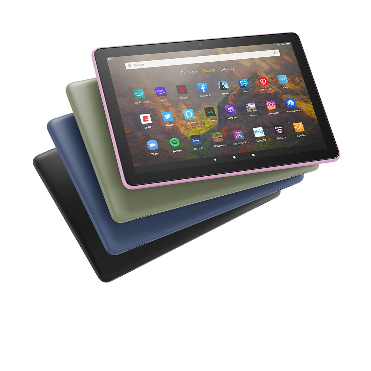 Fire HD 10 Inch Tablet Full HD, 32GB Lavender (2021) with 64GB Micro SD Card