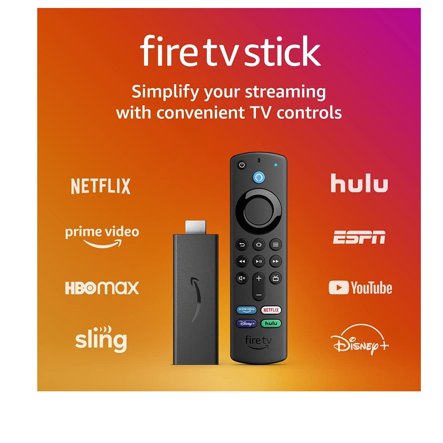 Fire TV Stick with Alexa Voice Remote (3rd Gen) (HD streaming device) (2 Pack)