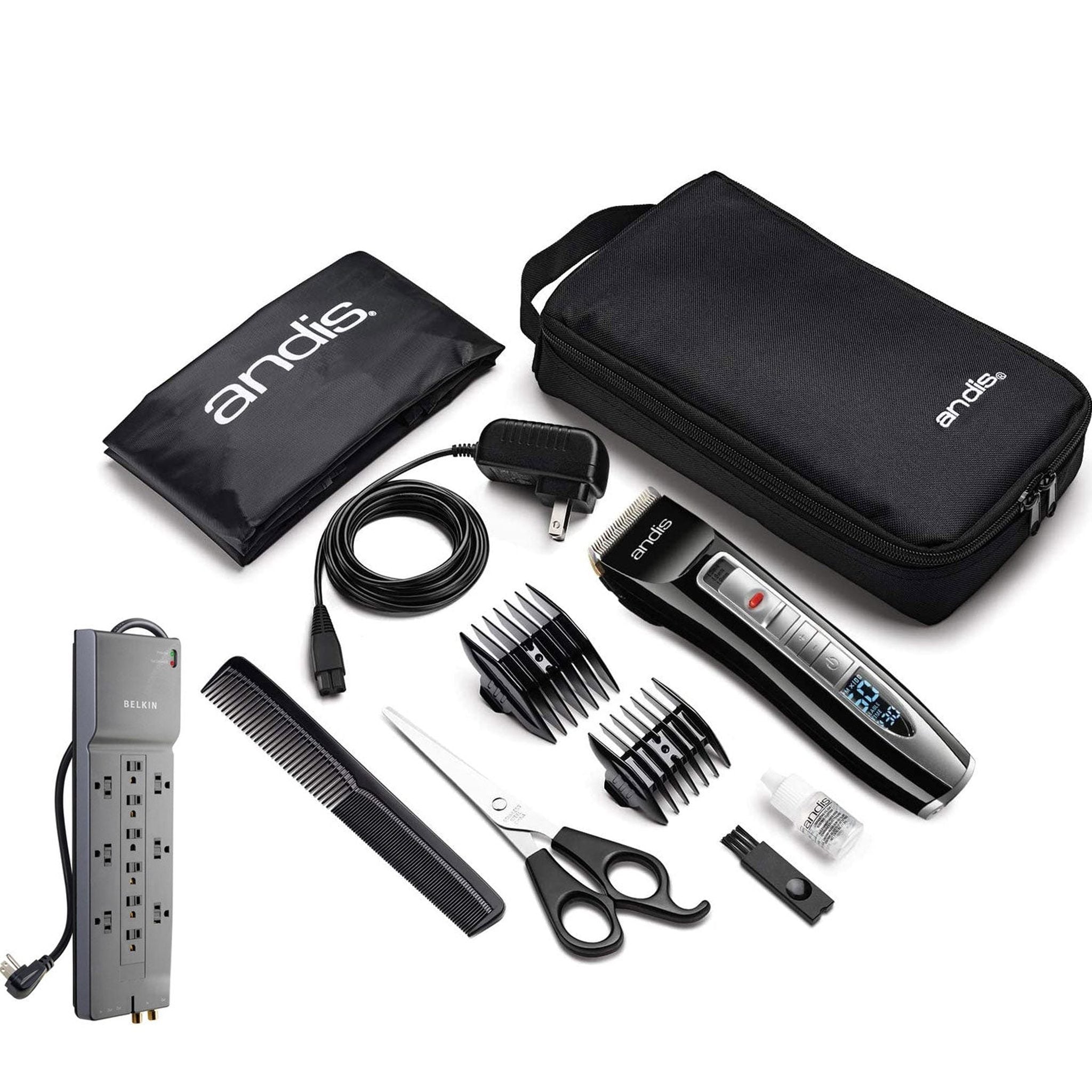 Andis Select Cut 10 Piece Hair Clipper Kit 24440 with Surge Protector - Andis