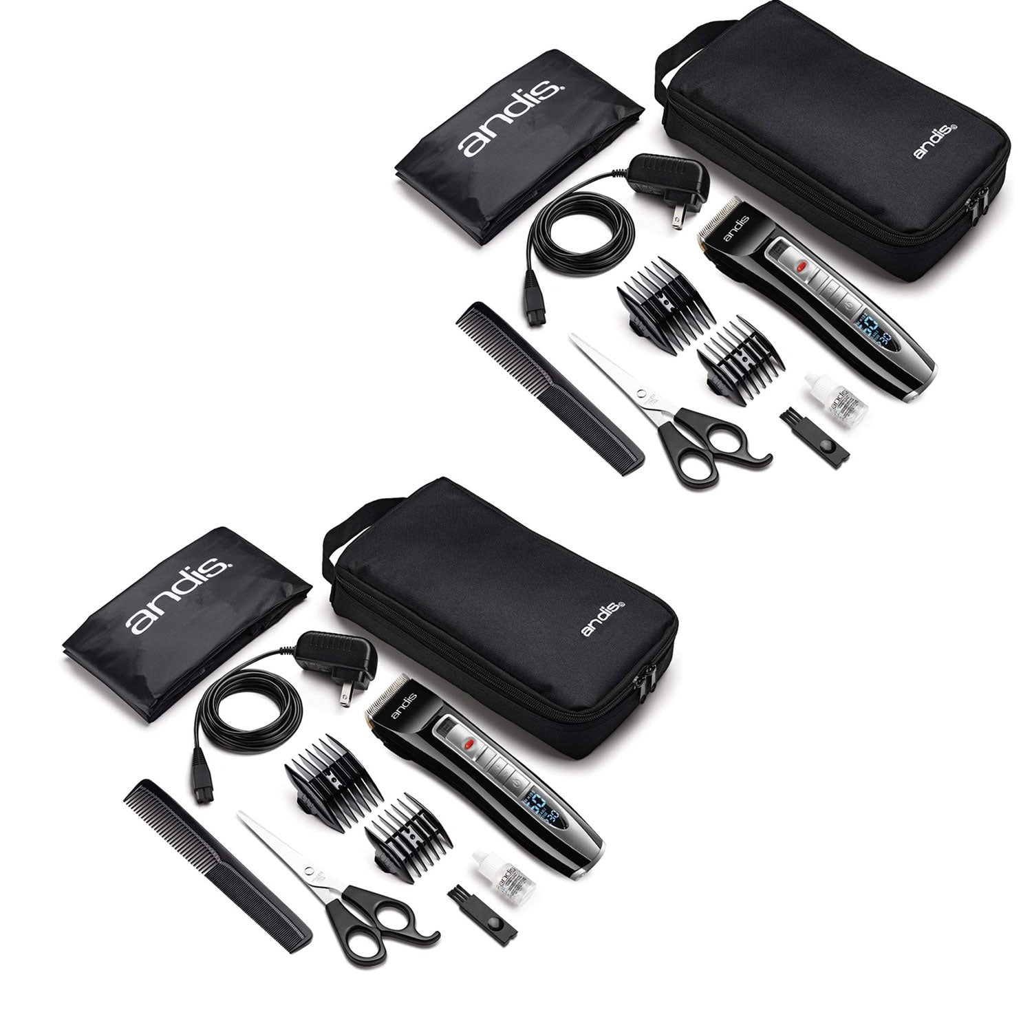 Andis Select Cut 10 Piece Hair Clipper Kit 24440 with Surge Protector 2-Pack Kit -