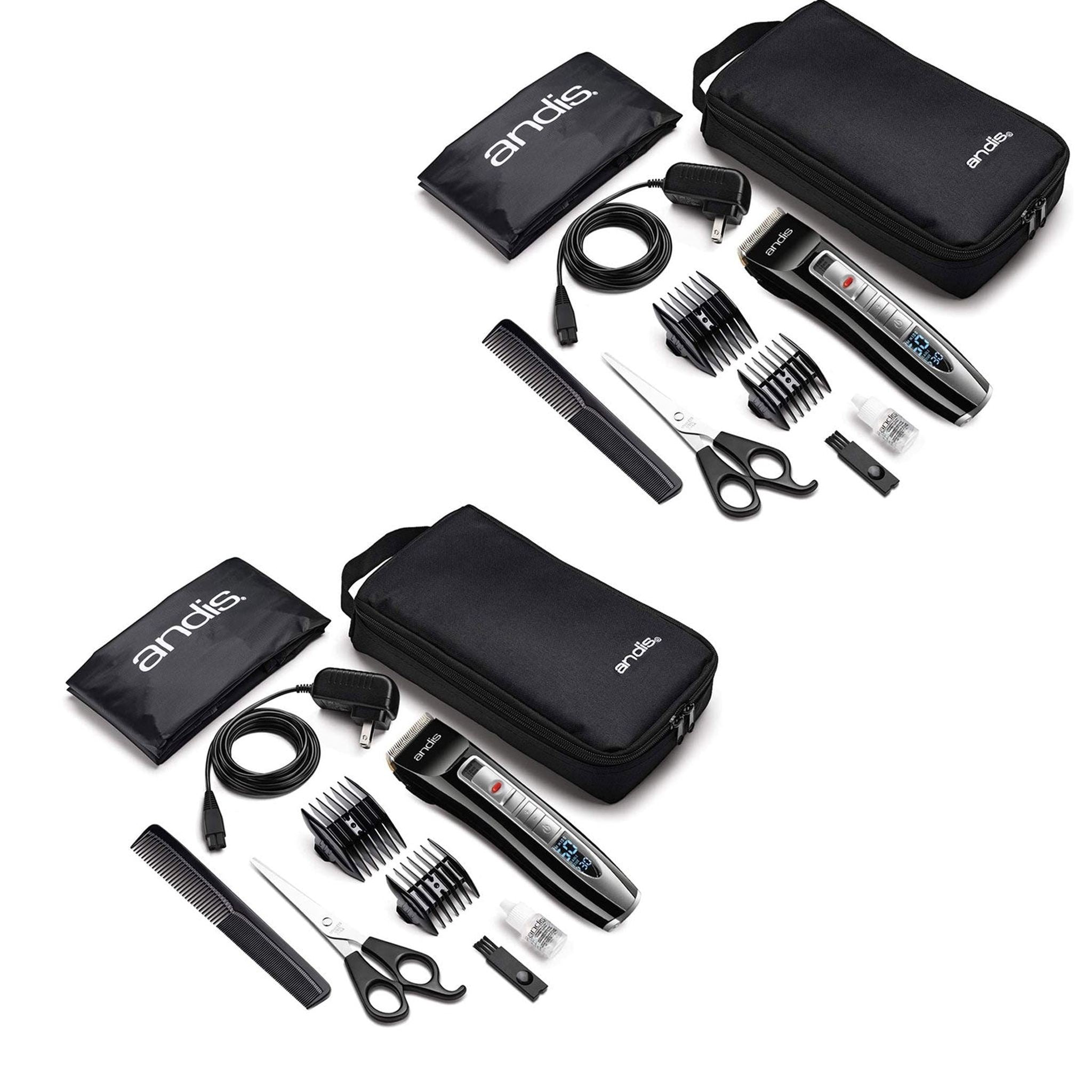 Andis Select Cut 10 Piece Hair Clipper Kit 24440 with Surge Protector 2-Pack Kit - Andis