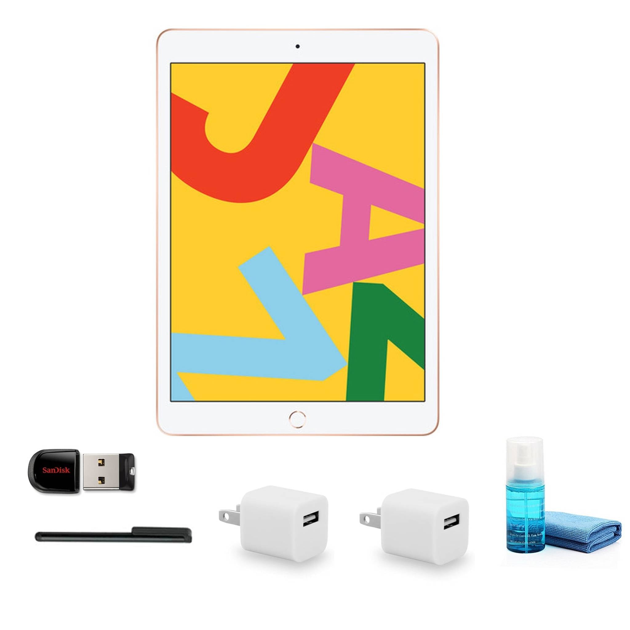 Apple 10.2" iPad Late 2019, 128GB, Wi-Fi Only, Gold Bundle with Cleaning Kit + More Apple