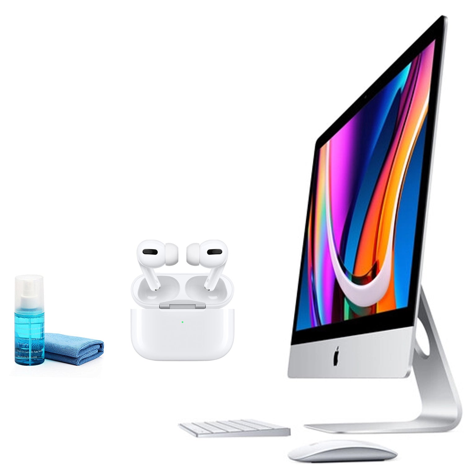 Apple iMac 27 Inch with Retina 5K Display (Mid 2020) with Apple Airpods Pro Creative Bundle