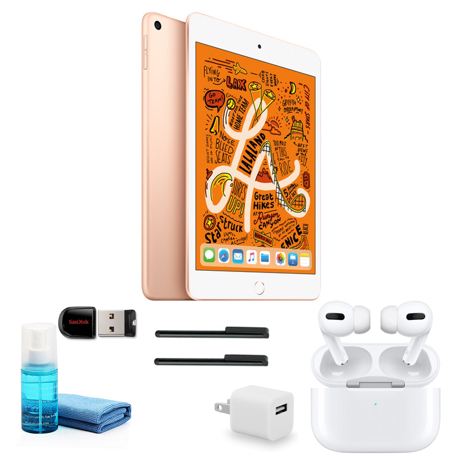 Apple iPad mini 7.9 Inch (64GB, Gold) with Apple AirPods Pro