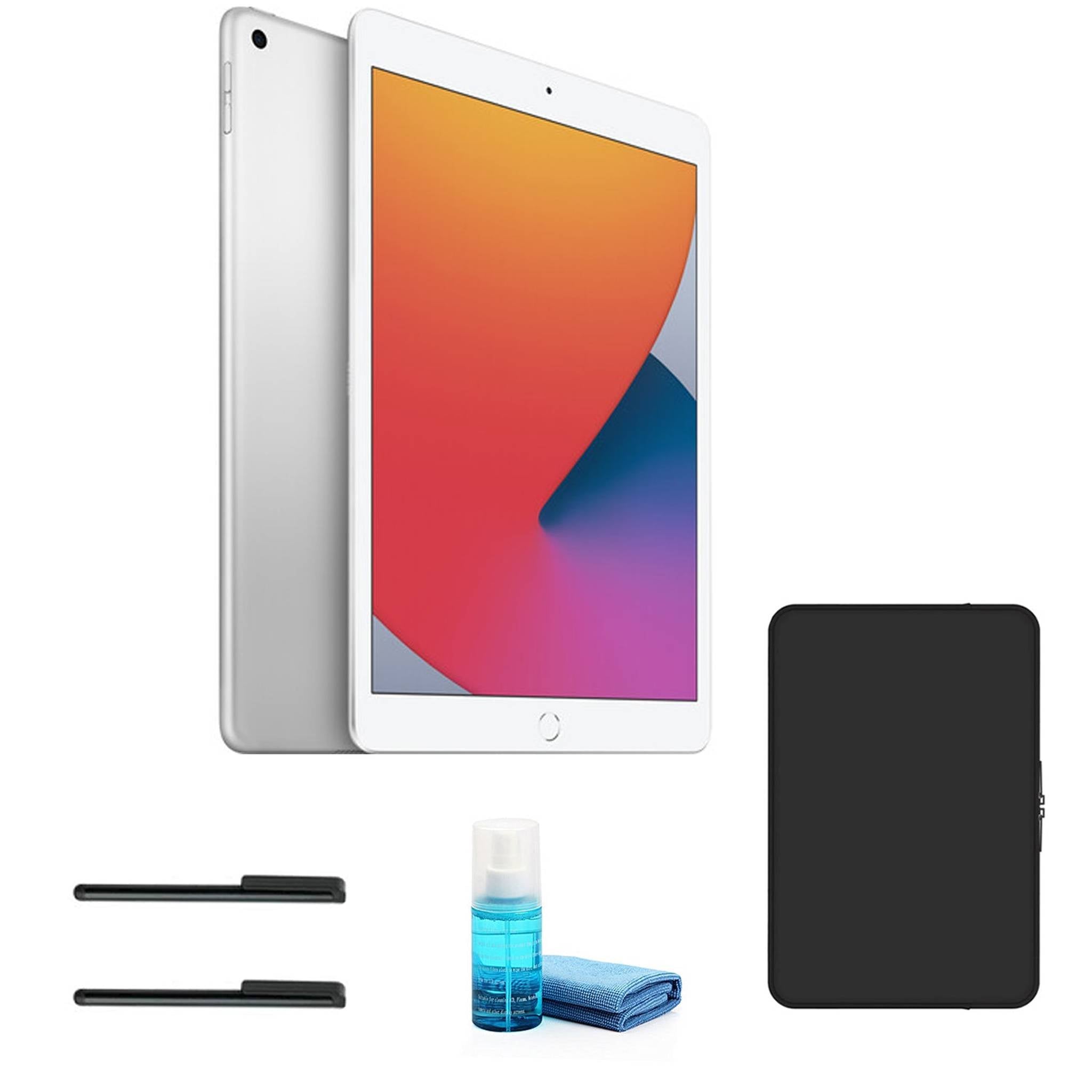 Apple 10.2 Inch iPad 32GB, Wi-Fi Only, Silver MYLA2LL/A with Black Sleeve - Apple