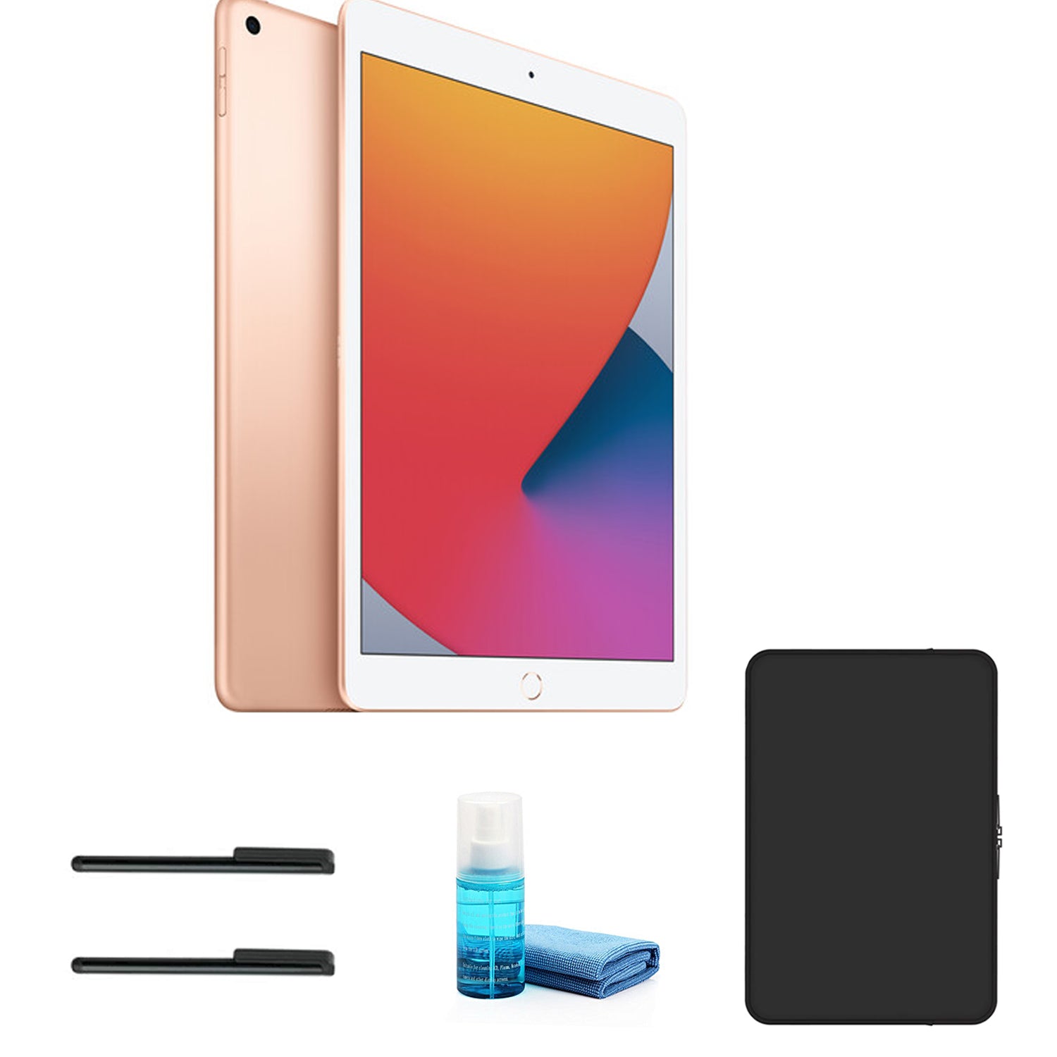 Apple 10.2 Inch iPad (32GB, Wi-Fi Only, Gold) MYLC2LL/A with Black Sleeve -