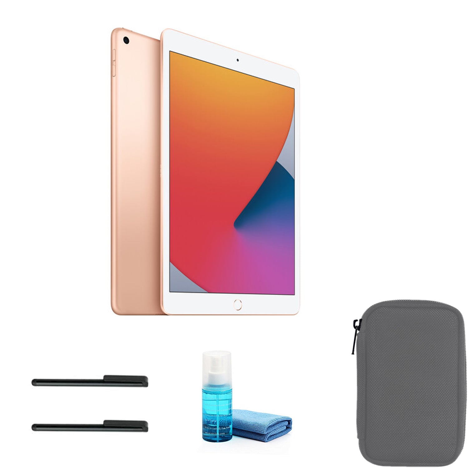 Apple 10.2 Inch iPad 32GB, Wi-Fi Only, Gold MYLC2LL/A with Gray Sleeve -