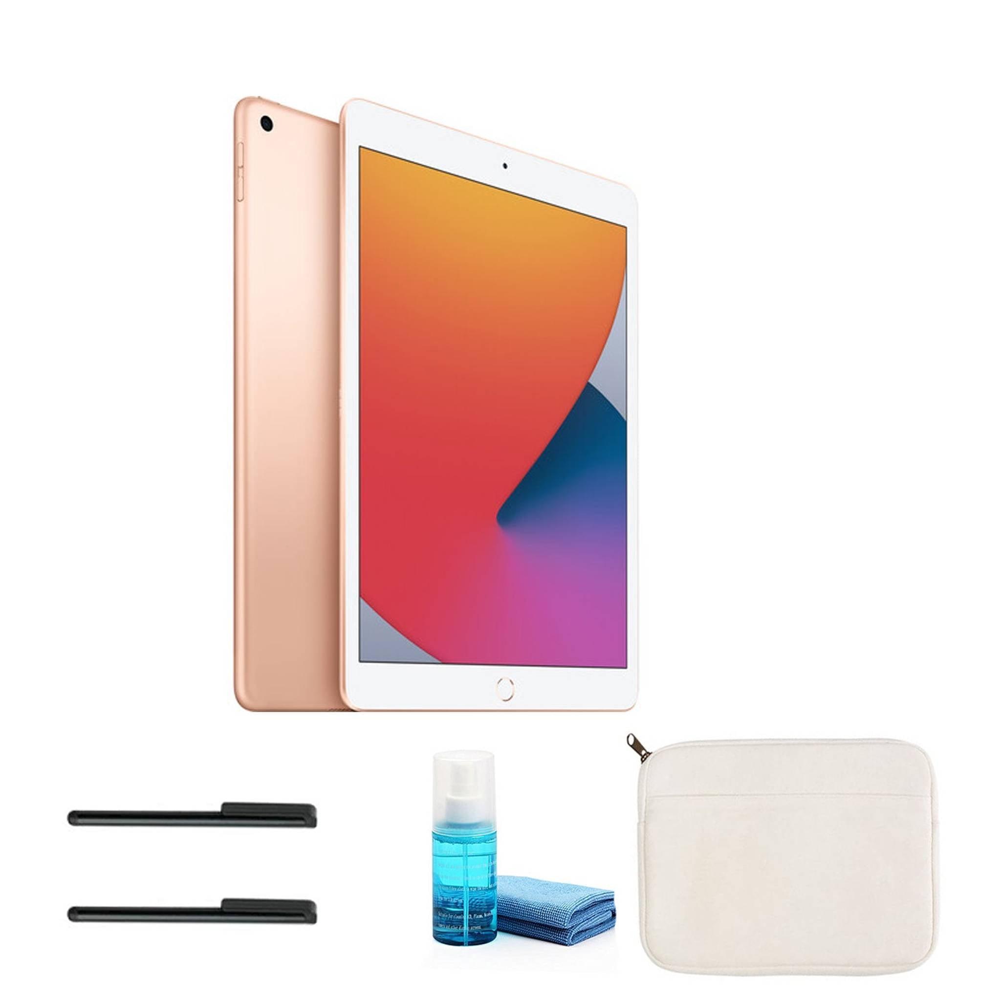Apple 10.2 Inch iPad 32GB, Wi-Fi Only, Gold MYLC2LL/A with White Sleeve - Apple