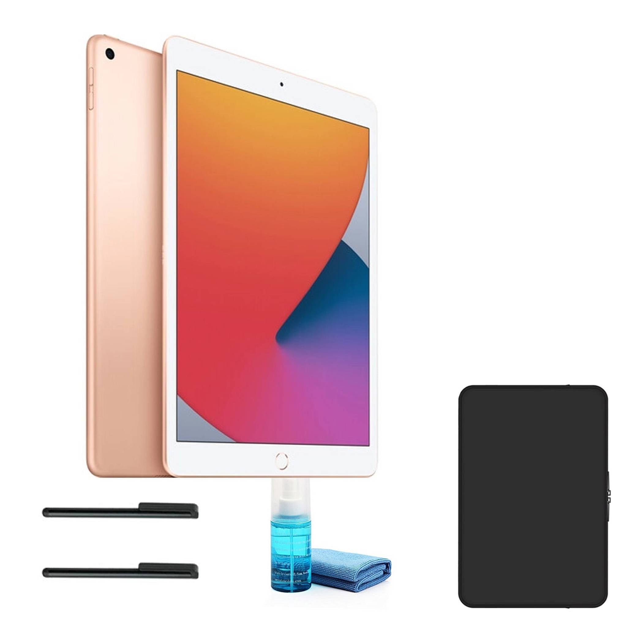 Apple 10.2 Inch iPad 128GB, Wi-Fi Only, Gold MYLF2LL/A with Black Sleeve - Apple