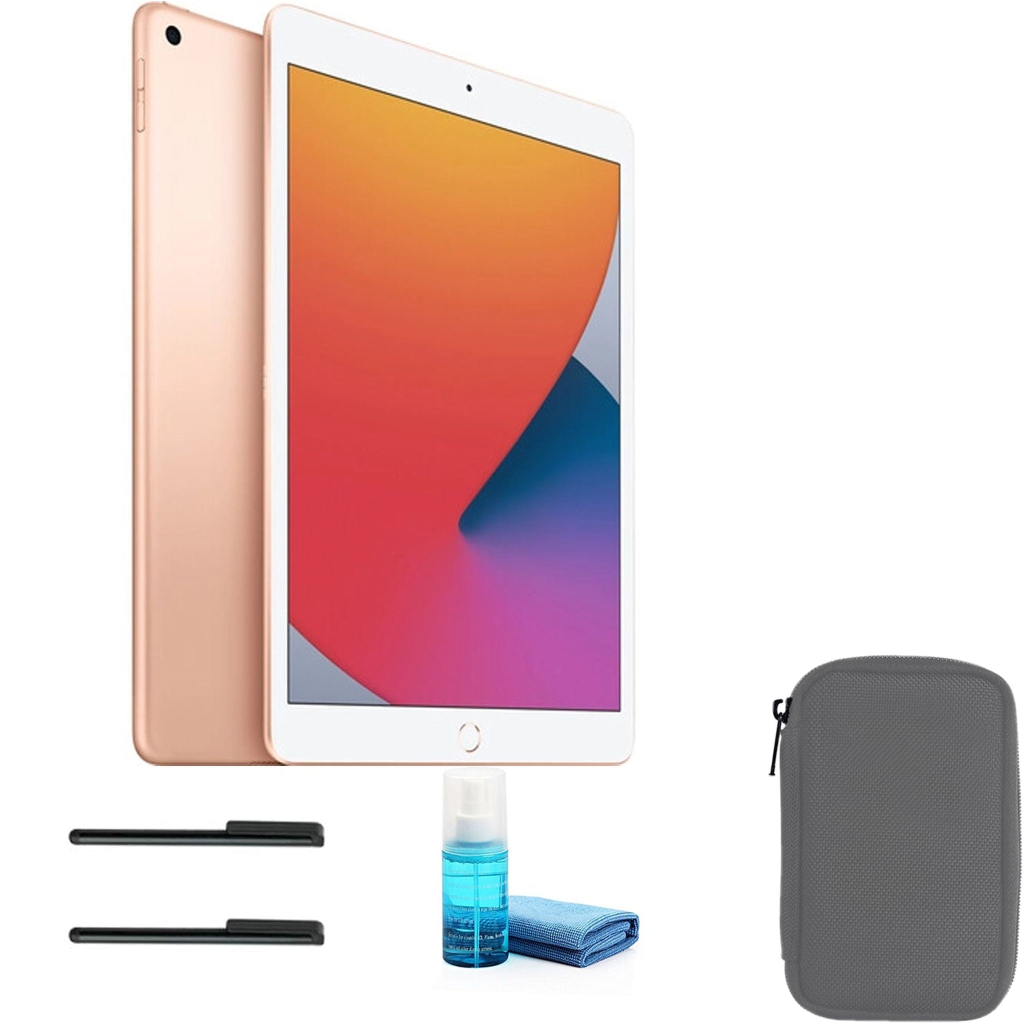Apple 10.2 Inch iPad 128GB, Wi-Fi Only, Gold MYLF2LL/A with Gray Sleeve - Apple