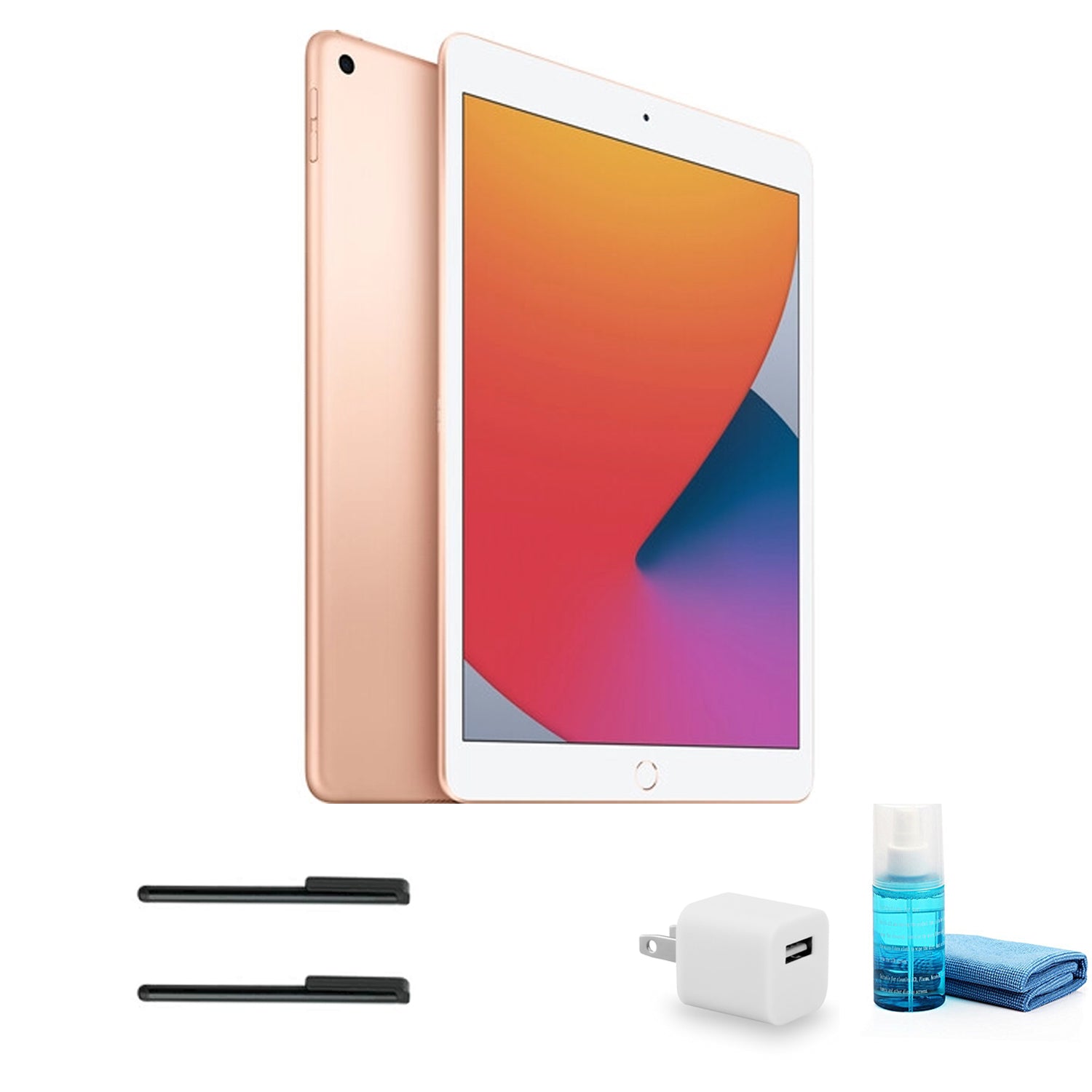 Apple 10.2 Inch iPad (32GB Wi-Fi Only Gold) with LCD Cleaning Kit Bundle