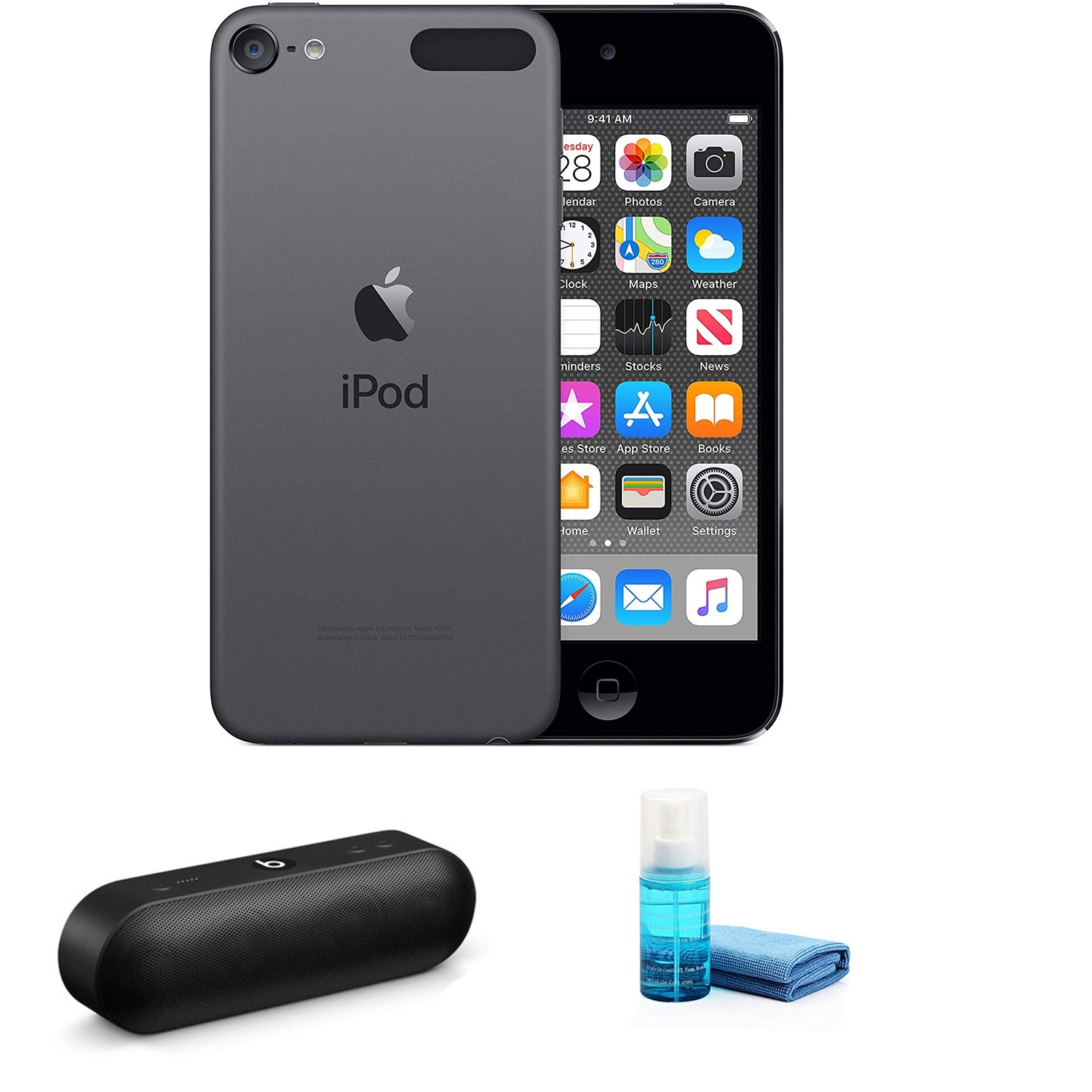 Apple iPod touch 32GB - 7th Gen Space Gray with Beats Pill Speaker -