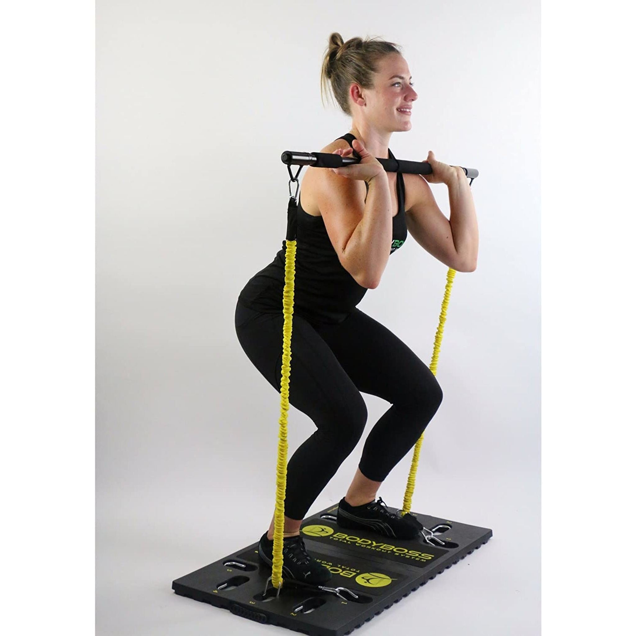 BodyBoss 2.0 Portable Home Gym System 2 pack -Resistance Bar, Handles- Bundle with 2x COWIN E7 Bluetooth Headphones