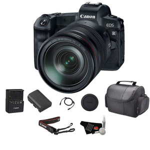 Canon EOS R Mirrorless Digital Camera with 24-105mm Lens Bundle with Carrying Case and Cleaning Kit - Used Canon