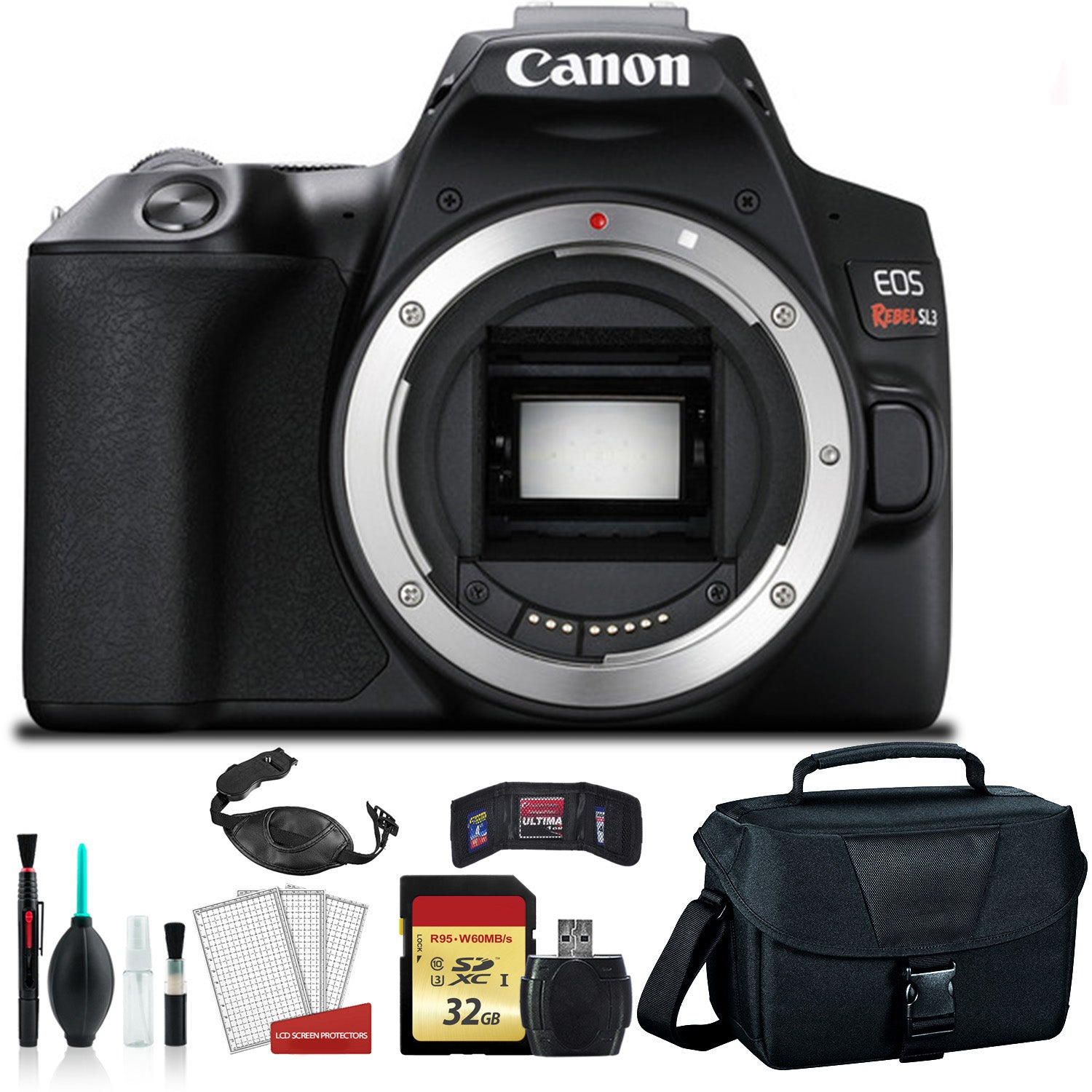 Canon Rebel SL3 Camera (Body Only) (Kit Box) - Bundle with 32GB Card