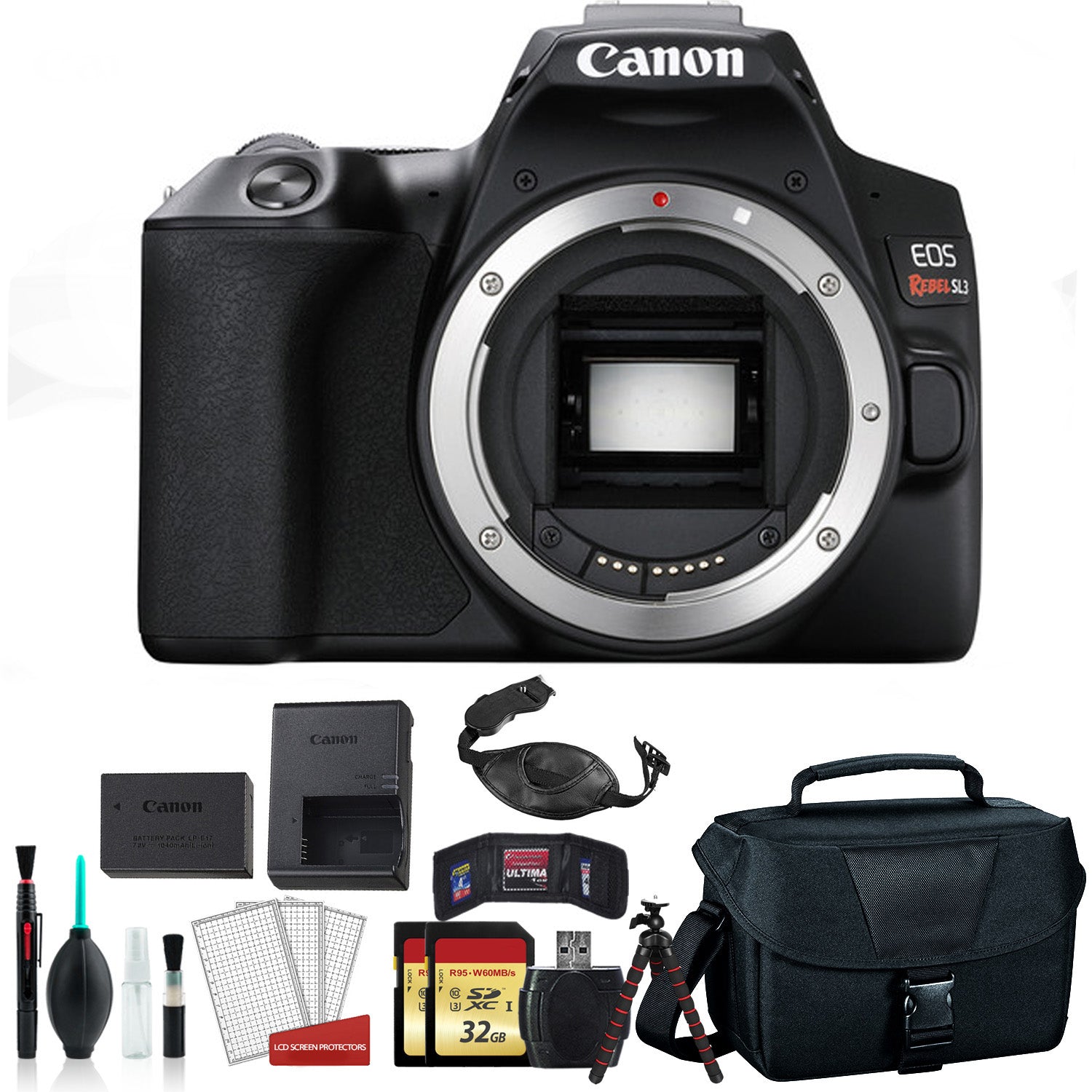 Canon Rebel SL3 Camera (Body Only) (Kit Box) - Kit with Spare Battery