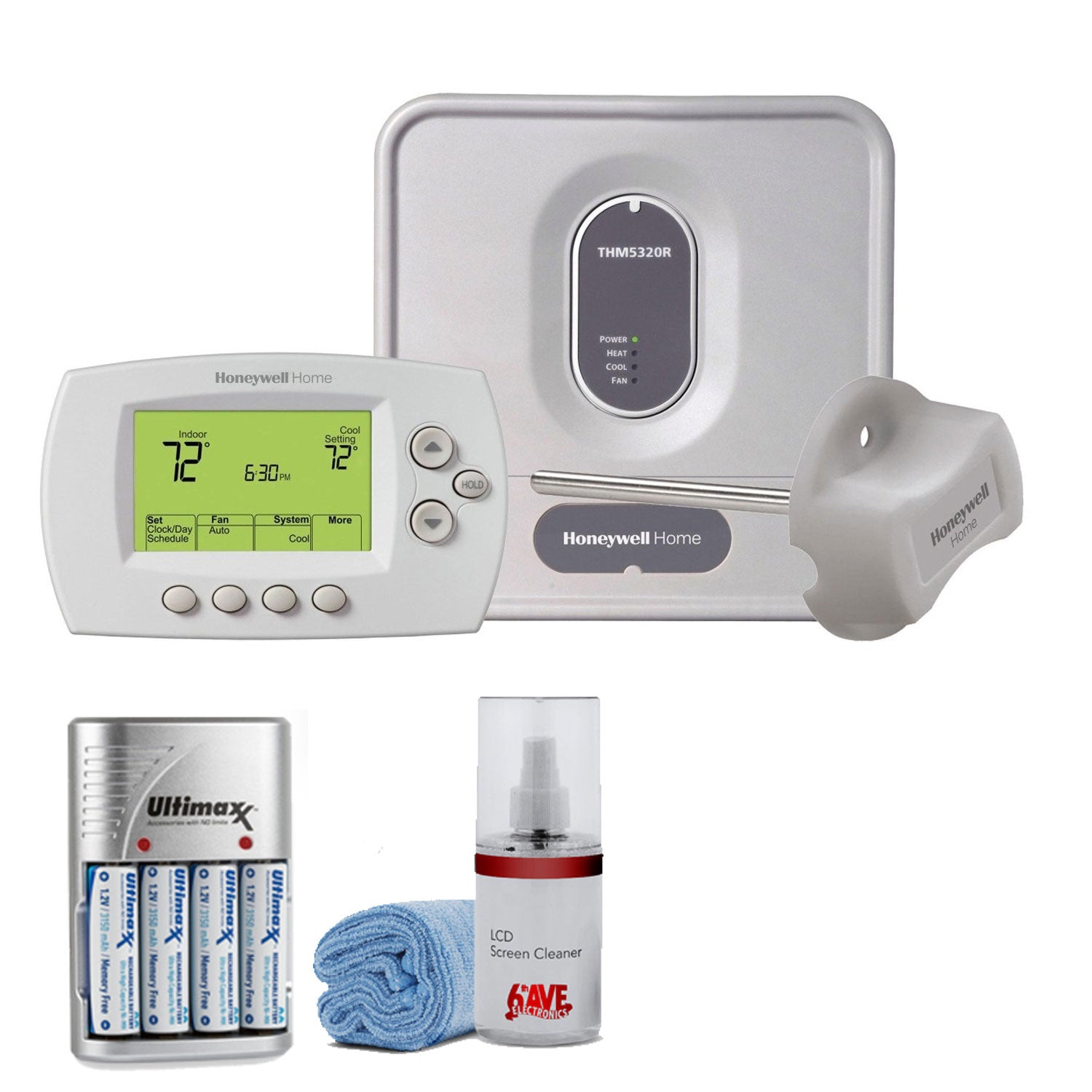Honeywell Programmable Redlink Enabled Wireless Focuspro Thermostat Kit with 4 AA Batteries