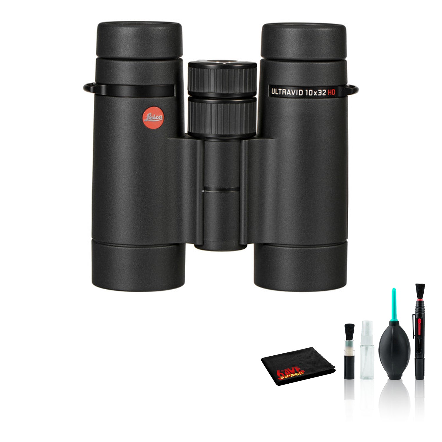 Leica 10x32 Ultravid HD-Plus Binocular 40091 with Deluxe Cleaning Kit -International Version