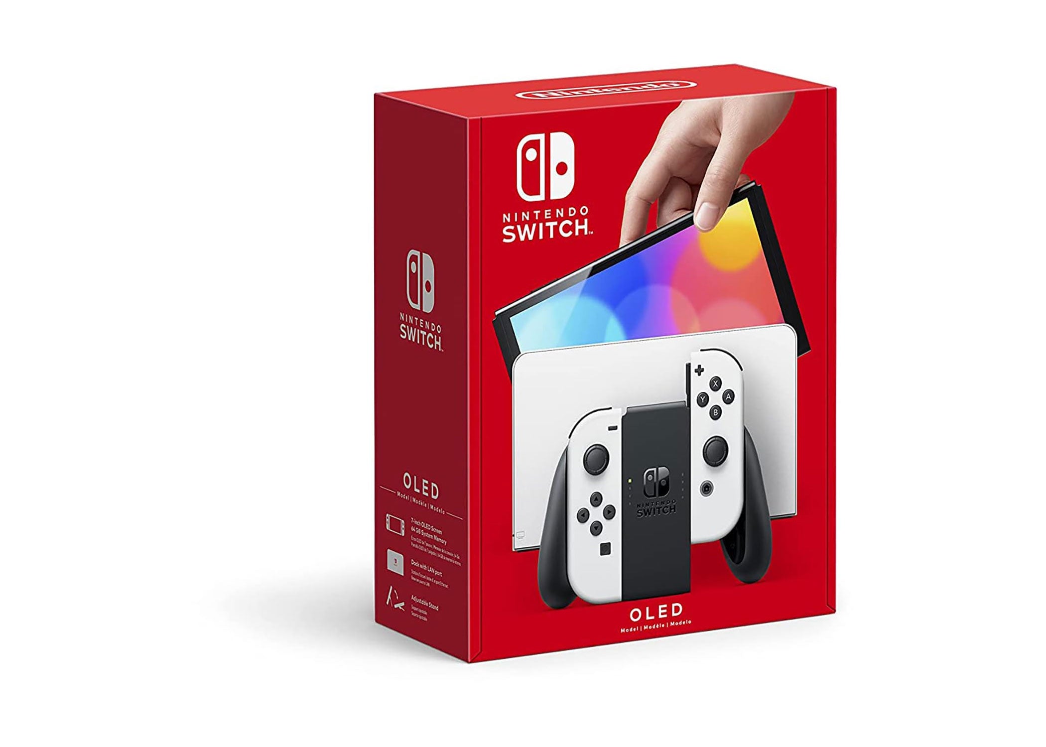 Nintendo Switch – OLED Model w/ White Joy-Cons and 128GB Micro SD-Card