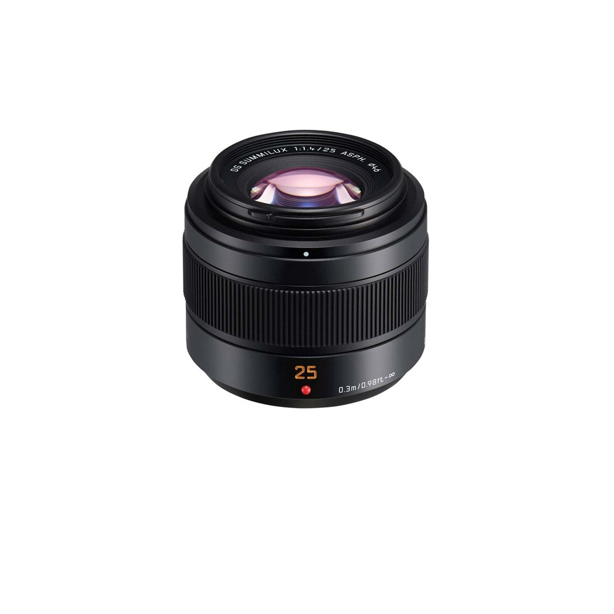 Panasonic Leica DG Summilux 25mm f/1.4 II ASPH. Lens with 128GB Memory Card and More International Model