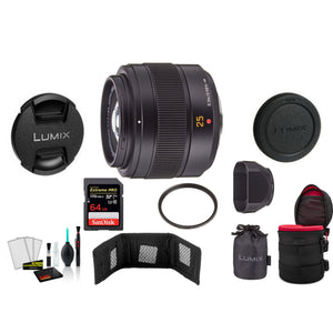 Panasonic Leica DG Summilux 25mm f/1.4 II ASPH. Lens with Memory Card International Model