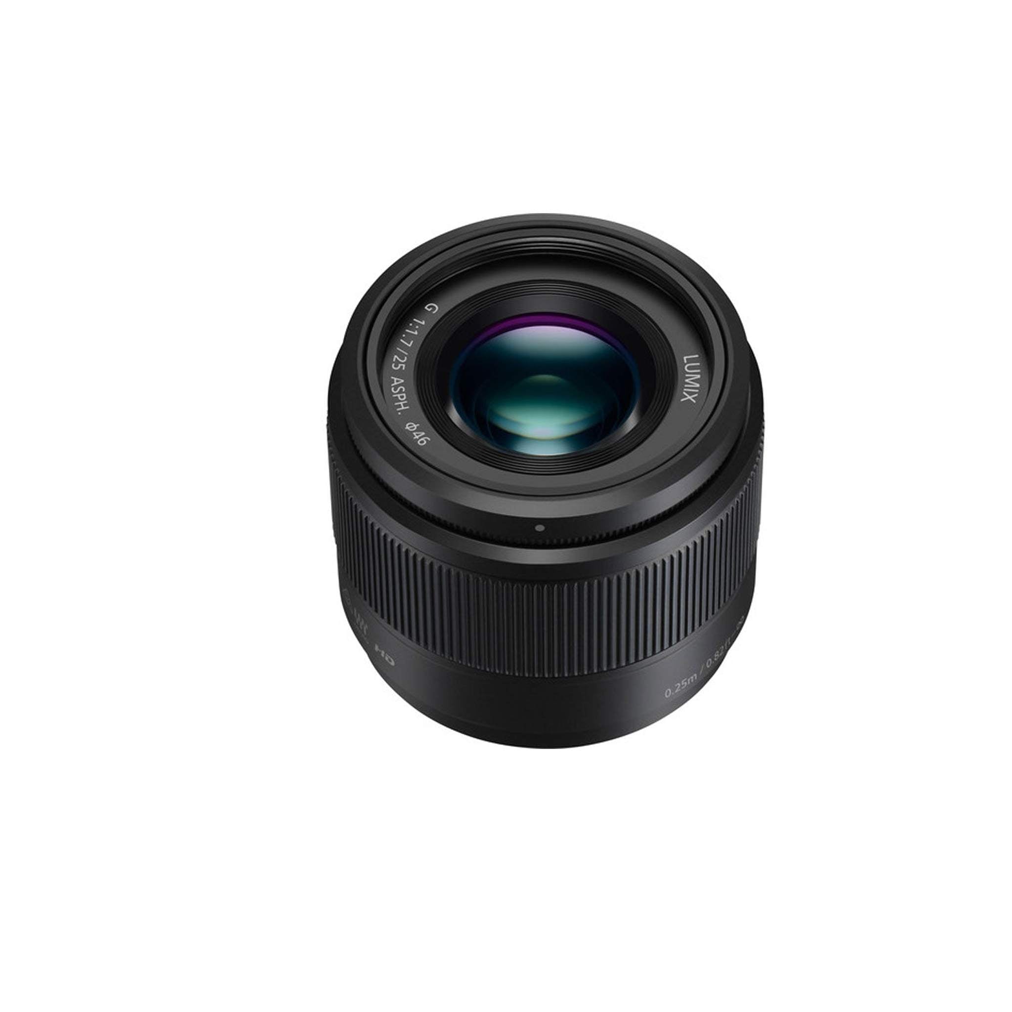 Panasonic Lumix G 25mm f/1.7 ASPH. Lens with 128GB Memory Card and More International Model - Panasonic