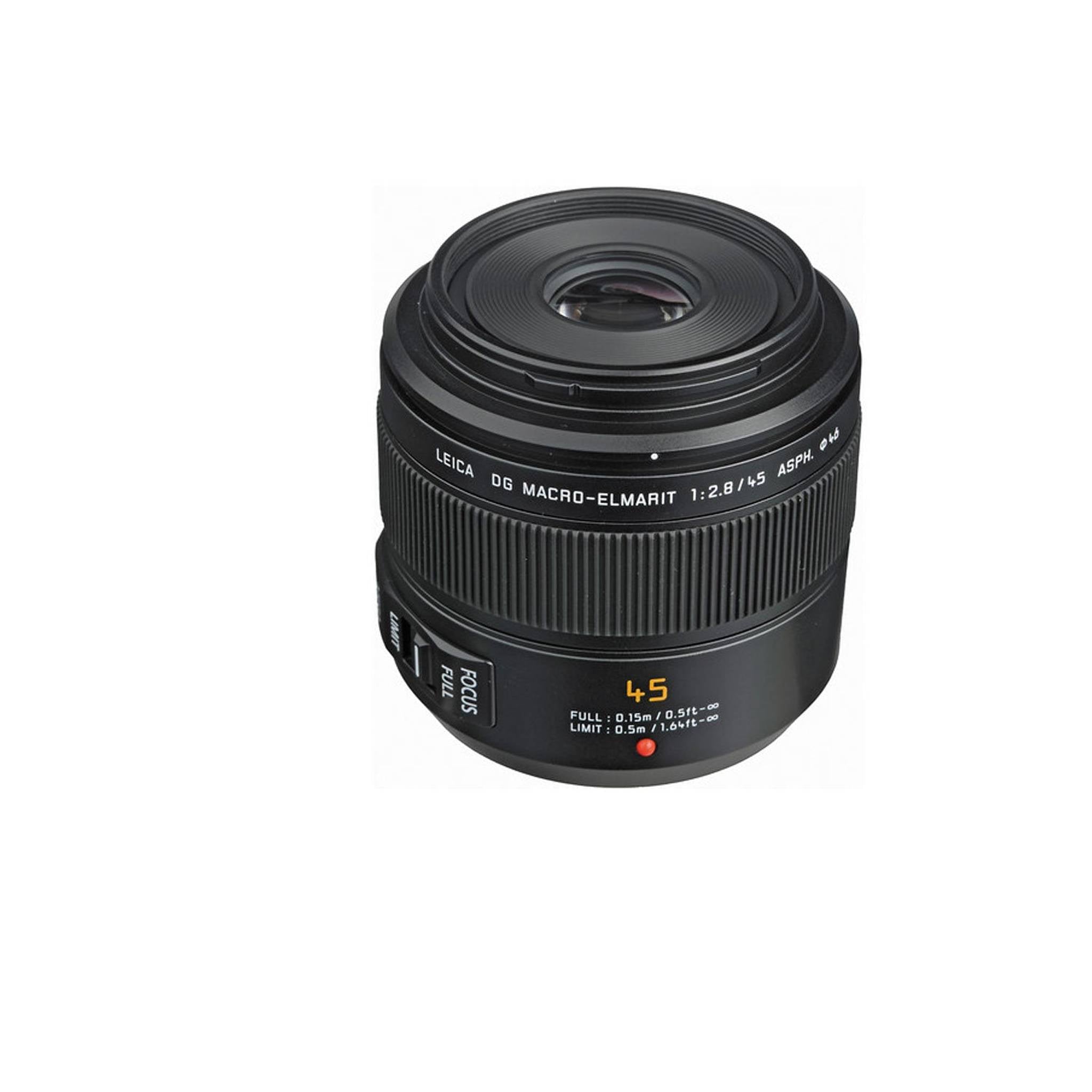 Panasonic Leica DG Macro-Elmarit 45mm f/2.8 ASPH. MEGA O.I.S. Lens with 2x 64 Memory Cards International Model Panasonic