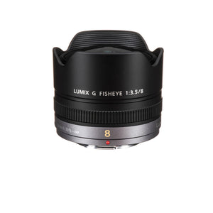 Panasonic Lumix G Fisheye 8mm f/3.5 Lens - Kit with 128GB Memory Card and More