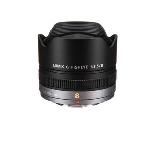 Panasonic Lumix G Fisheye 8mm f/3.5 Lens - Kit with 128GB Memory Card and More