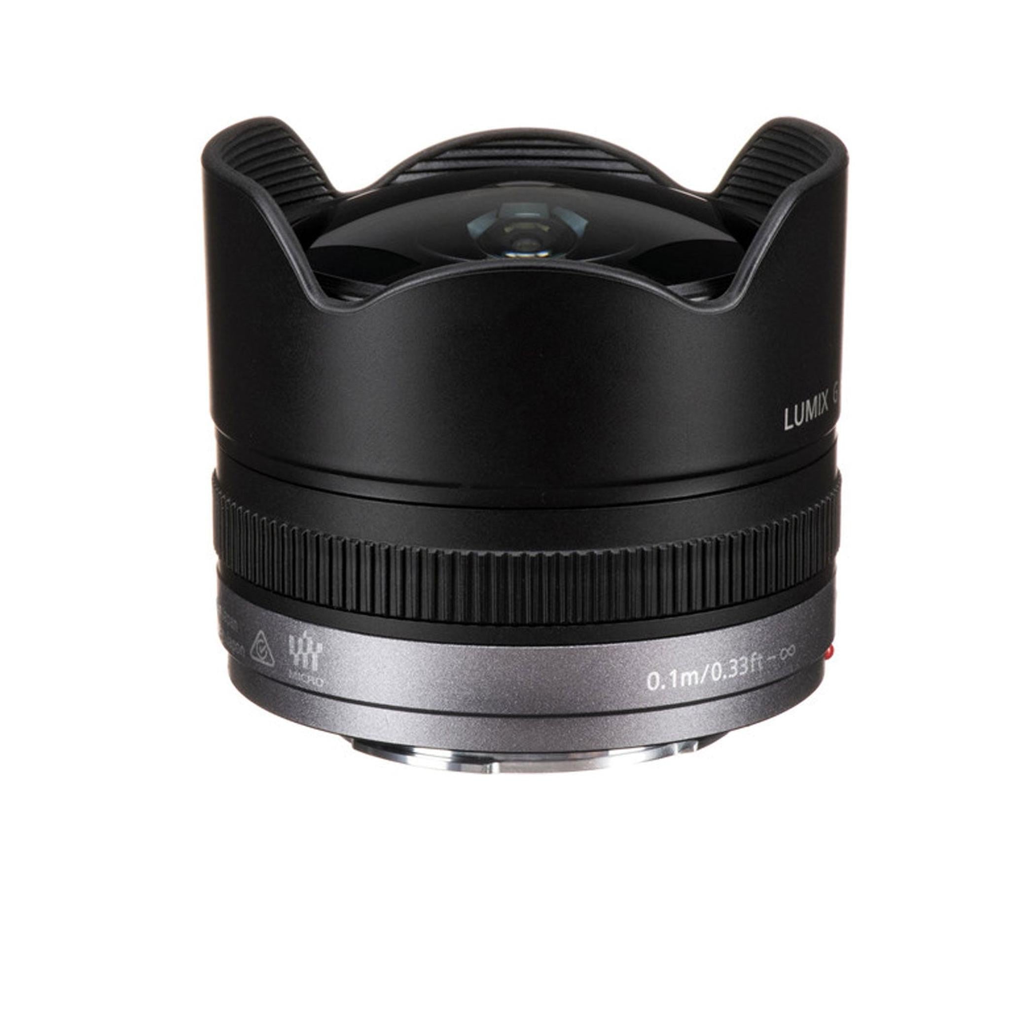 Panasonic Lumix G Fisheye 8mm f/3.5 Lens - Kit with 128GB Memory Card and More PANASONIC