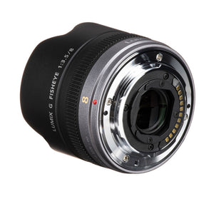 Panasonic Lumix G Fisheye 8mm f/3.5 Lens - Kit with 128GB Memory Card and More