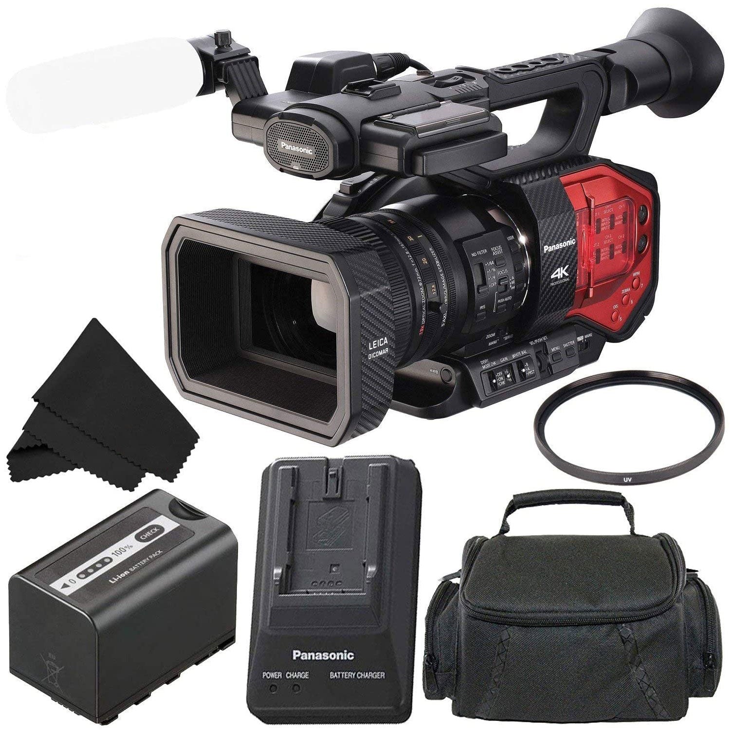 Panasonic AG-DVX200 4K Professional Camcorder with Four Thirds Sensor and Integrated 13x Leica Zoom Lens - Bronze Level Bundle