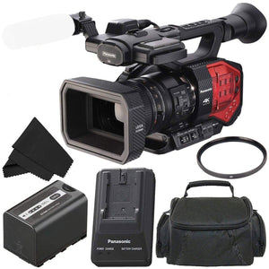 Panasonic AG-DVX200 4K Professional Camcorder with Four Thirds Sensor and Integrated 13x Leica Zoom Lens - Bronze Level Bundle Panasonic