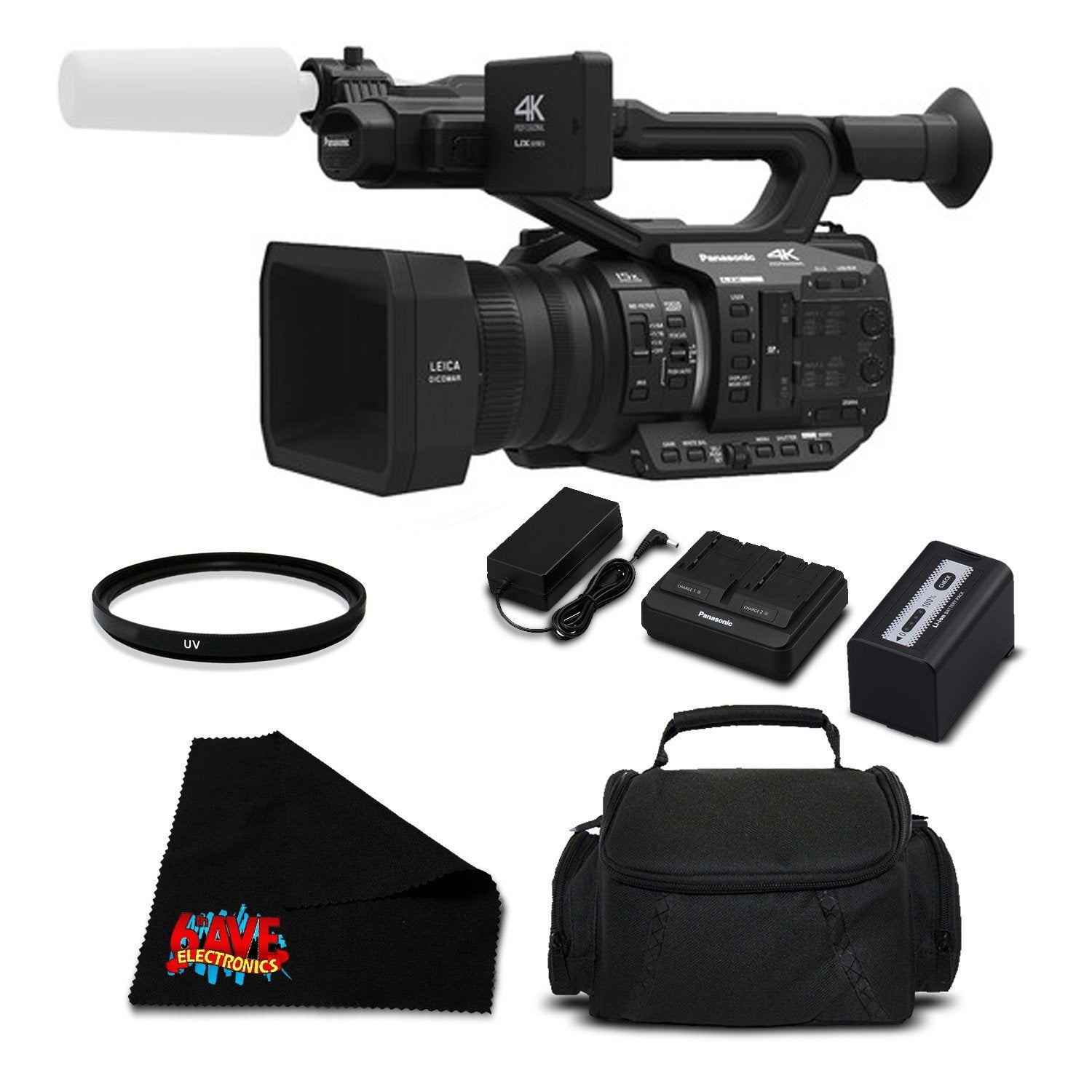 Panasonic AG-UX180 4K Premium Professional Camcorder International Version Essential Bundle