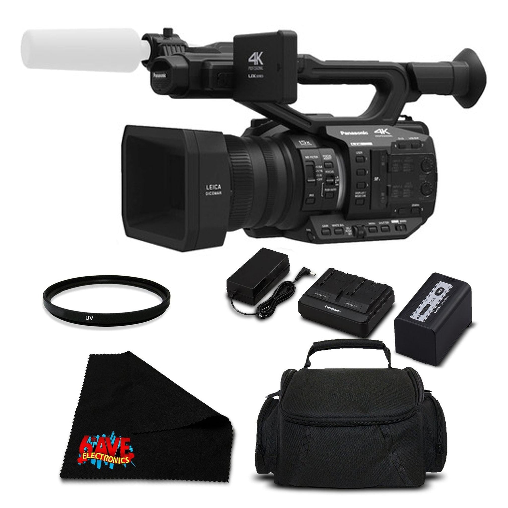 Panasonic AG-UX90 4K/HD Professional Camcorder Essential Plus Bundle