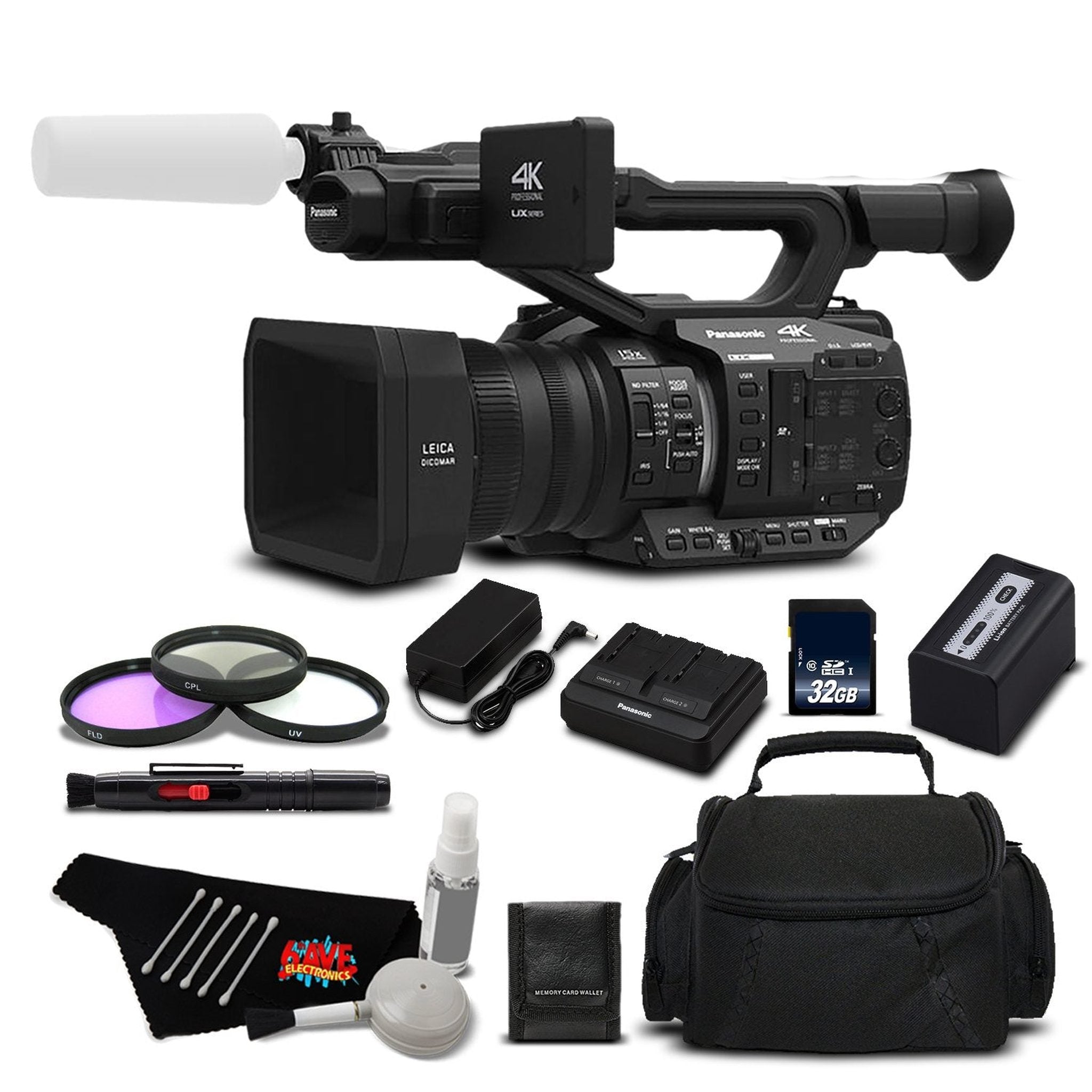 Panasonic AG-UX90 4K/HD Professional Camcorder Standard Plus Bundle