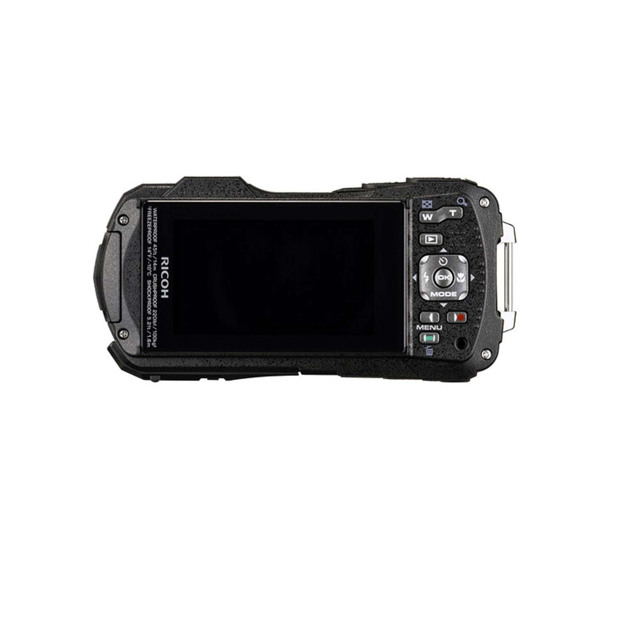 Ricoh WG-80 Waterproof Digital Camera Orange with 256GB Memory Card International Model