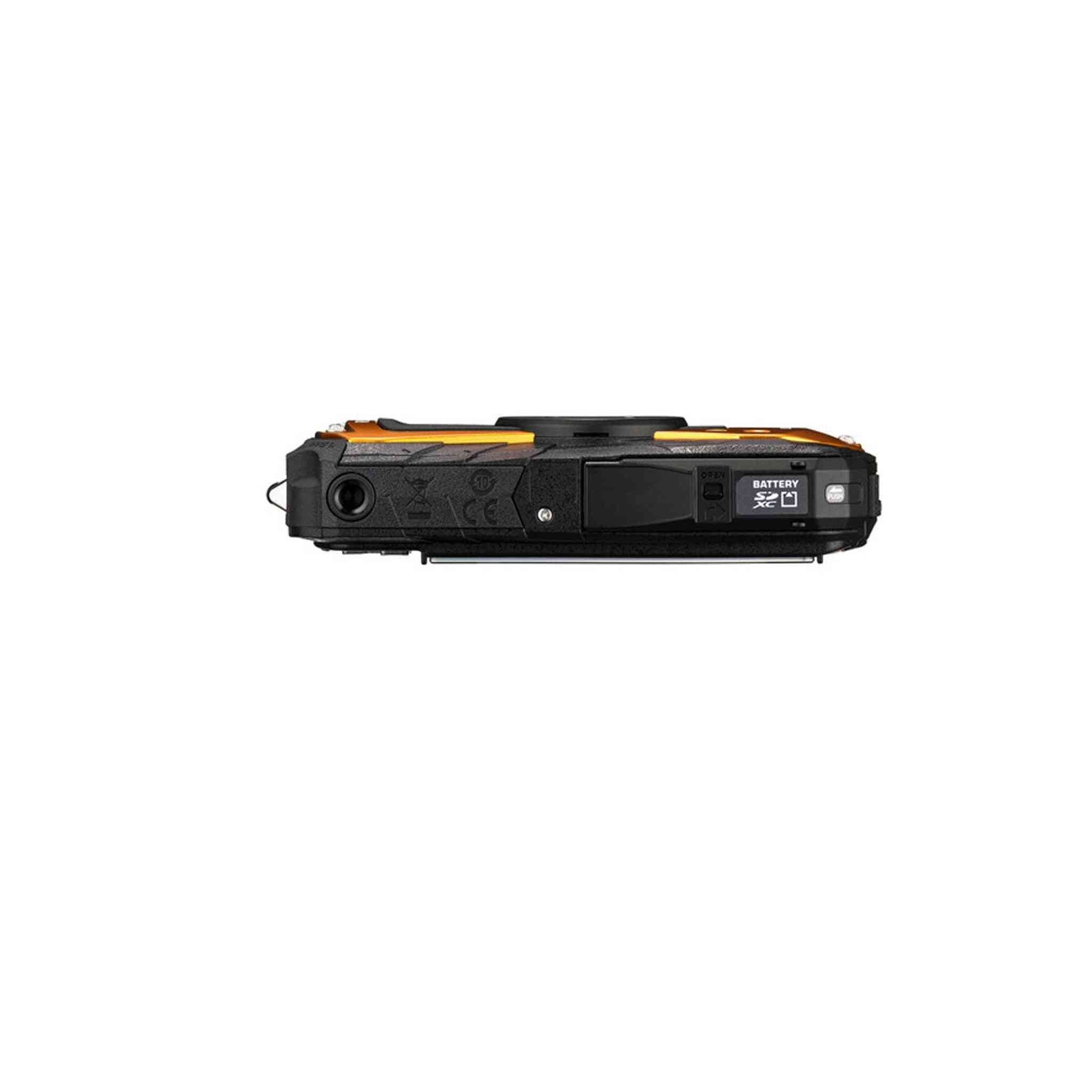 Ricoh WG-80 Waterproof Digital Camera Orange with 256GB Memory Card International Model Ricoh