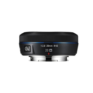 SAMSUNG 20MM F.8 PANCAKE LENS F/ NX Black - Kit with 128GB Memory Card