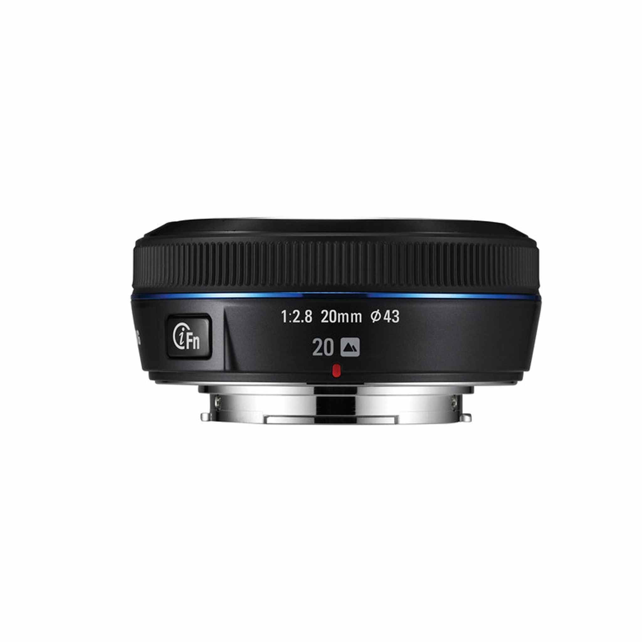 SAMSUNG 20MM F.8 PANCAKE LENS F/ NX Black - Kit with 64GB Memory Card